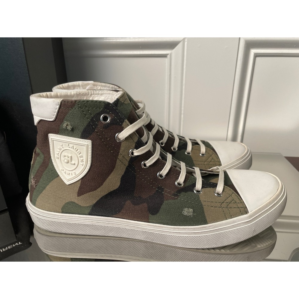 Saint Laurent 588275 Bedford Camouflage Moon Plus HiTop Men's sneaker shoe Eu 41 - Picture 6 of 10